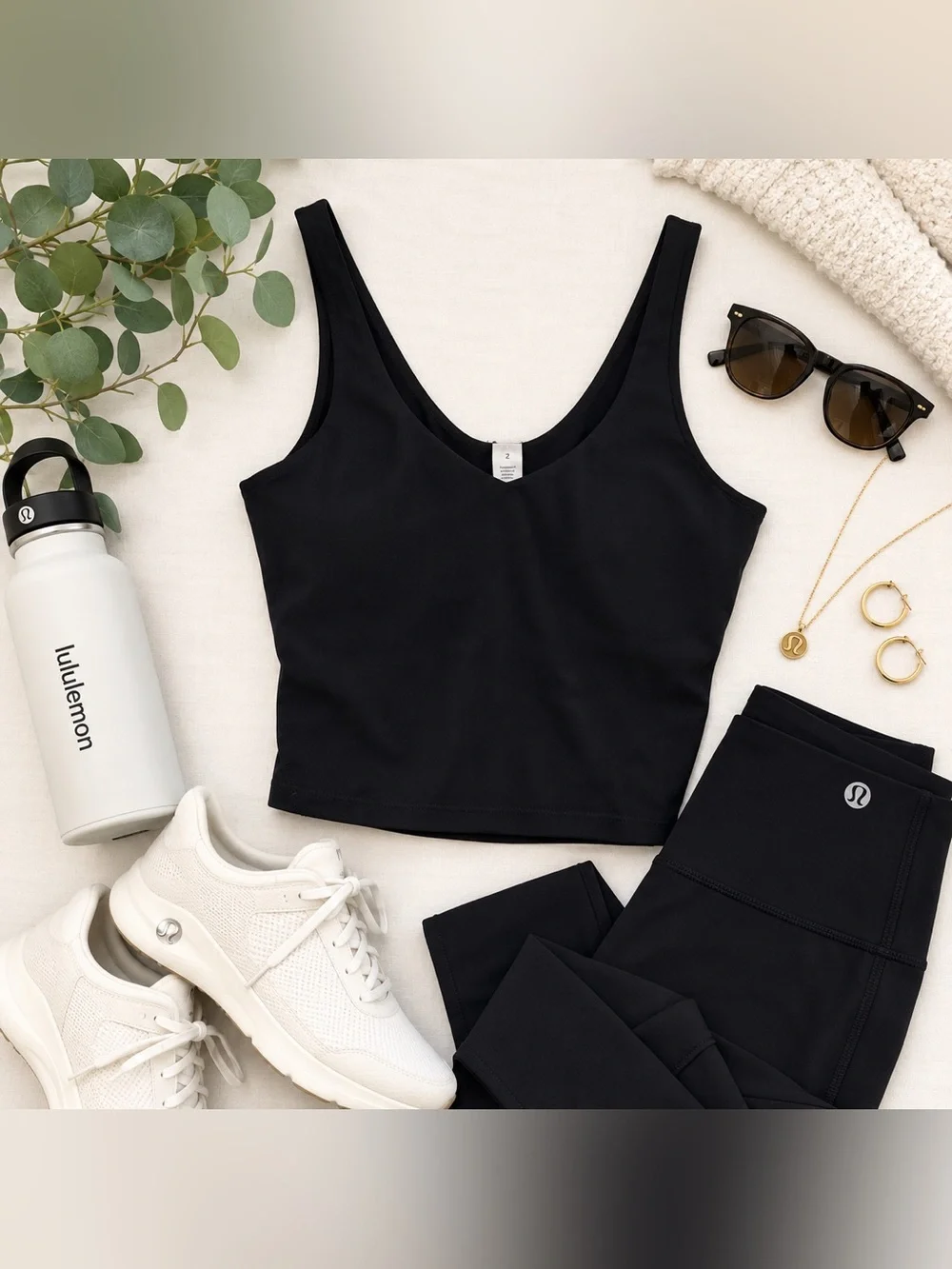 Lululemon Align Tank Top Black Built-In Bra Women’s Size 2